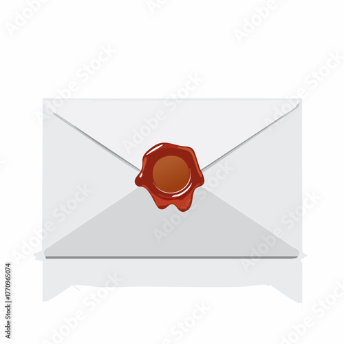 Envelope sealed with wax stamp