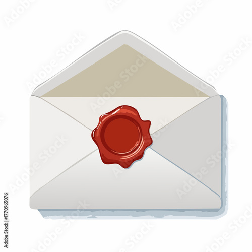 Envelope sealed with wax stamp