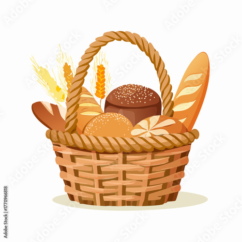 Basket of fresh bread