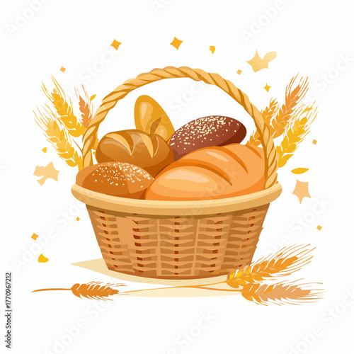 Basket of fresh bread