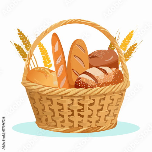 Basket of fresh bread