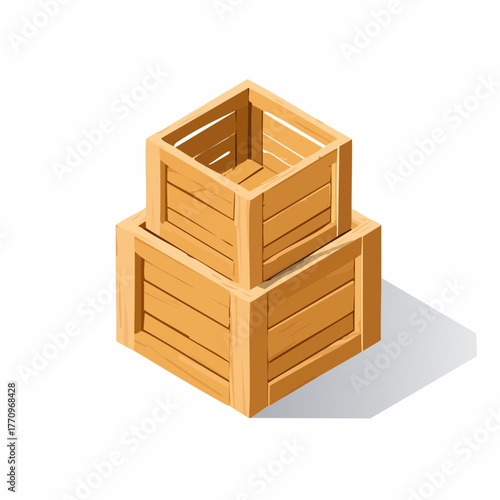 Stack of wooden crates