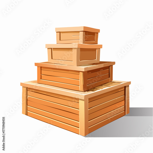 Stack of wooden crates