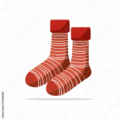 Pair of wool socks rolled together