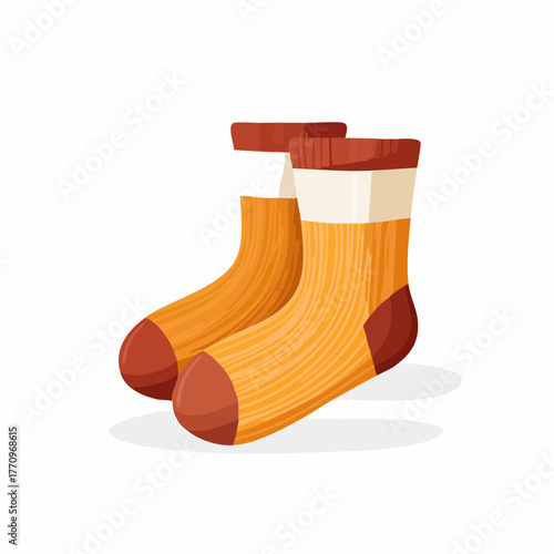 Pair of wool socks rolled together