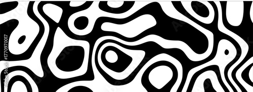 All-purpose black and white fluid design for countless applications, from web to print