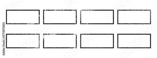 Set of grunge borders in rectangle form