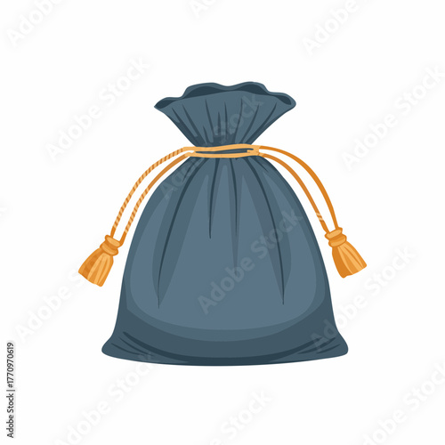 Fabric pouch with drawstring