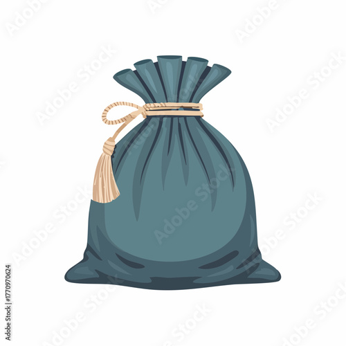 Fabric pouch with drawstring