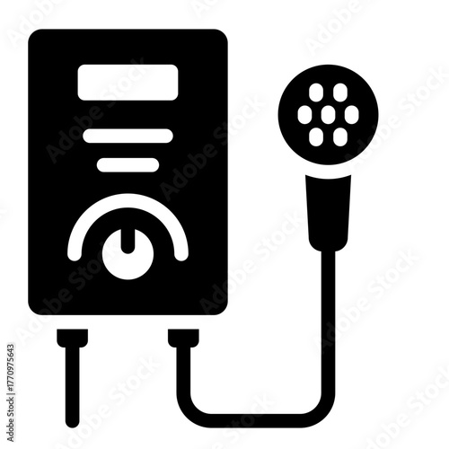 water heater glyph icon for bath and kitchen heating