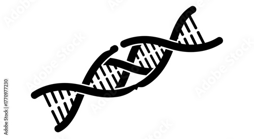 Scientific DNA helix icon symbolizing life, genetics, and medical research breakthroughs