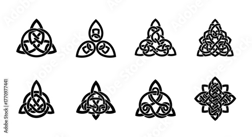 Elegant Celtic knot designs and traditional Irish symbols for cultural projects