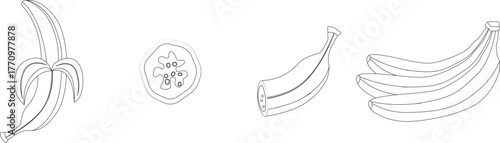 Banana line icon, healthy fruit.vector illustration