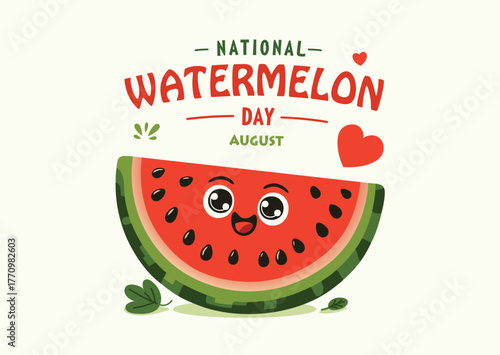 Cut off slice watermelon vector illustration