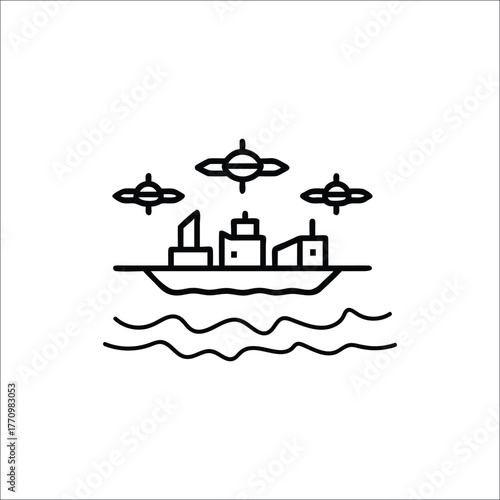 Futurism style abstract geometric design isolated on white background