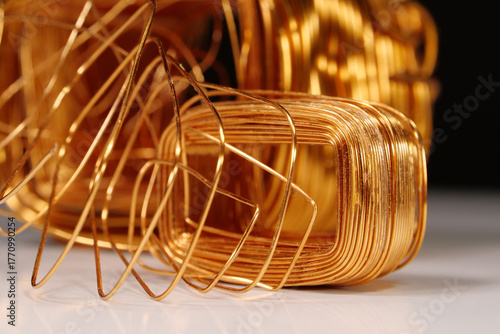 Copper windings different sizes from electric current transformers