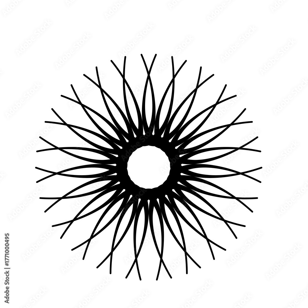 Obraz premium Composición vectorial abstracta en blanco y negro con estructuras geométricas dinámicas / Abstract vector composition in black and white with dynamic geometric structures