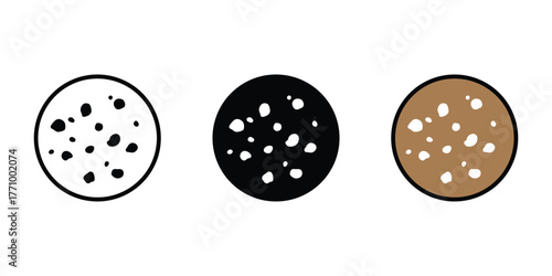 Biscuit Icon Collection Flat Design Vector