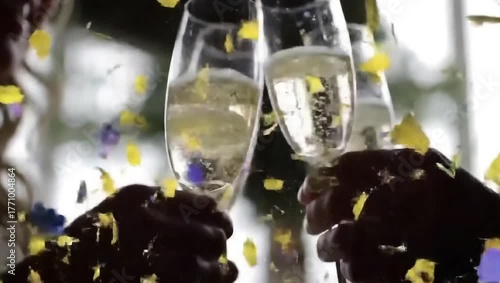 A close up of a single perfect red rose with dew drops on its petals symbolizing love and romance in a soft focus background