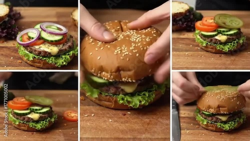 Digital video file interface with film strip border and text overlay displaying video filename information