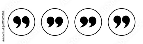 Quote icon vector. Quotation mark sign and symbol