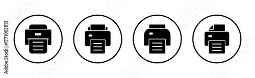 Print icon vector. printer sign and symbol