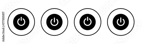 Power icon vector. Power Switch sign and symbol. Electric power