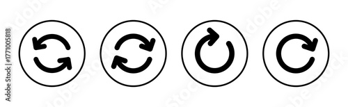 Refresh icon vector. Reload sign and symbol. Update icon.