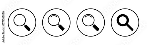 Search icon vector. search magnifying glass sign and symbol