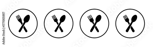 spoon and fork icon vector. spoon, fork and knife icon vector. restaurant sign and symbol