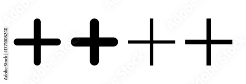 Plus Icon vector illustration. Add plus sign and symbol