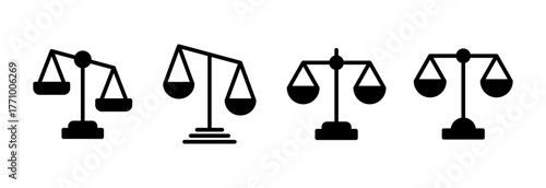 Scales icon vector illustration. Law scale icon. Justice sign and symbol
