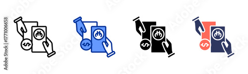 Currency Exchange icon sheet multiple style collection