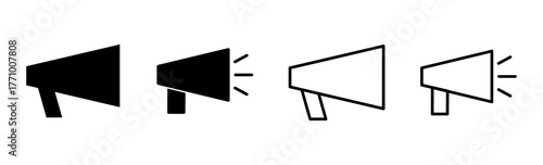 Megaphone icon set. Loudspeaker icon vector.