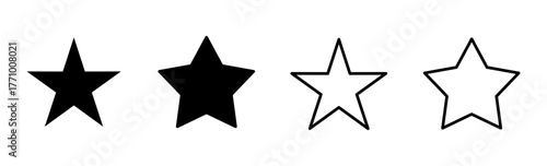 Star Icon set. rating icon vector. favourite star icon