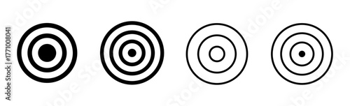 Target icon set. goal icon vector. target marketing icon vector