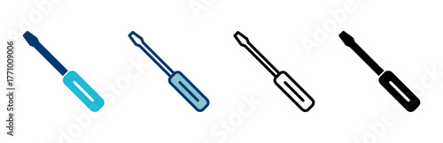 Screwdriver icon vector isolated on white background. Screwdriver vector icon