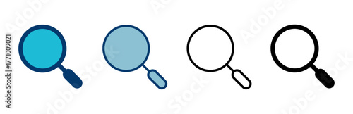 Search icon vector isolated on white background. Glass vector icon. search magnifying glass icon. Find