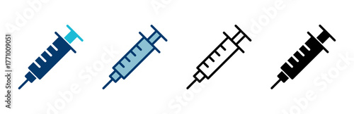 Syringe icon vector isolated on white background. injection icon