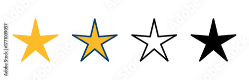 Star Icon vector isolated on white background. Star vector icon. Rating symbol