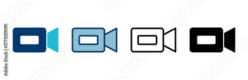 Video camera icon vector isolated on white background. Video camera vector icon. Camera Icons. Movie Sign. Cinema