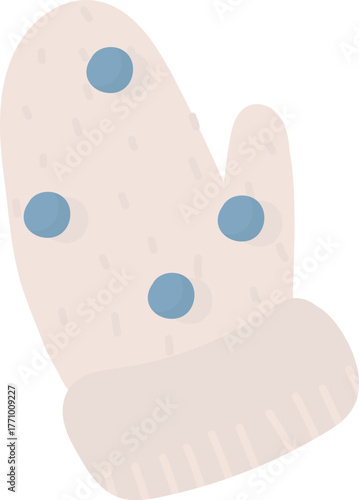 Polka Dot Winter Mitten