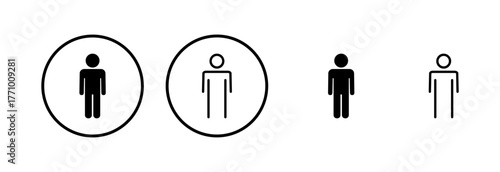 Man icon logo design. male sign and symbol. human symbol