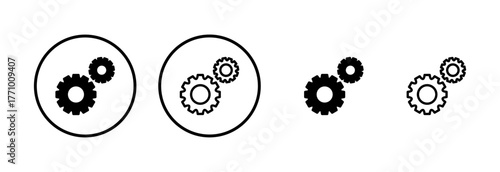Setting icon logo design. Cog sign and symbol. Gear Sign