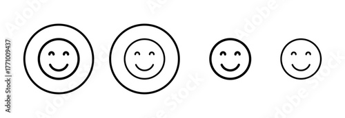 Smile icon logo design. smile emoticon icon. feedback sign and symbol