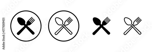 spoon and fork icon logo design. spoon, fork and knife icon vector. restaurant sign and symbol