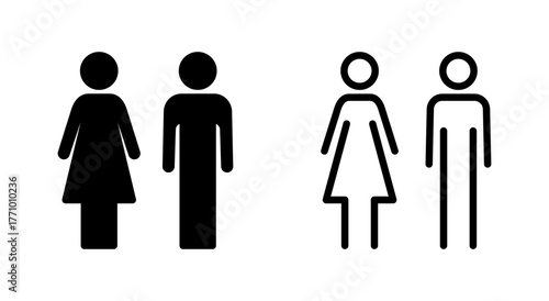 Man and symbol for apps and websites icon vector. male and female sign and symbol. Girls and boys