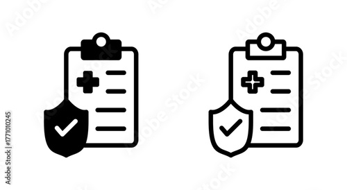 Medical insurance icon symbol for apps and websites. health insurance sign and symbol