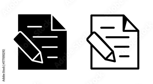 Note icon symbol for apps and websites. notepad sign and symbol