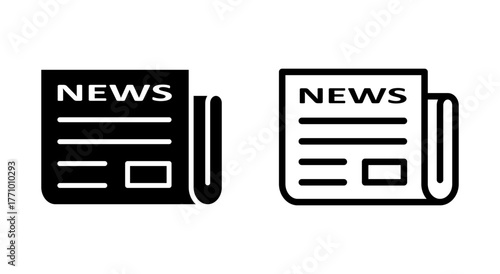 Newspaper icon symbol for apps and websites. news paper sign and symbol